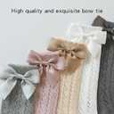 Baby Girls Knee High Socks Pack Bow Long Stockings Infants Toddlers Ruffled Socks School Uniform Leggings Stockings (XS)