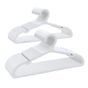 ABHENG Plastic Kids Hangers, Pack of 60, Ultra Slim Closet Hangers, NonSlip, SpaceSaving, Sturdy, 14" W x 7" H (for Children Aged 712 Years), White, UAPY0760W