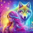2 x Ekuxom Wolf Diamond Art Kits for Adults-5D Diamond Painting Kits for Adults-DIY Full Round Drill Diamond Gem Arts for Home Wall Decor Gift 14x14inch