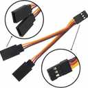 5 x 6 Pcs 7cm JR/Futaba Style Servo Extension Cable 1 to 2 Y Harness Leads Splitter Cable Male to Female Extension Lead Wire for RC Models Drone Car
