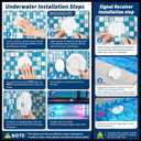 Homly Rechargeable Submersible Pool Lights with Wireless APP Control, Waterproof Underwater Smart LED Lights Controlled Multiple Lighting Modes, 4000mAh Magnets Light for Multi Scene Pool Decoration