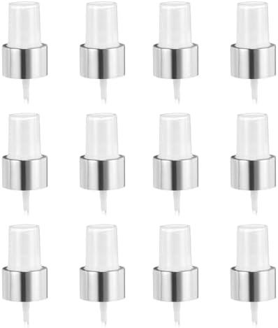 uxcell 11 Pcs Silver White Spray Top, 24/410 Fine Mist Sprayer Reusable Replacement Spray Bottle Pump Plastic Top for Cosmetic Perfume and Body Sprays Bottle