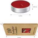 3 x 10 Pack Tea Candles Wedding Party and Home Decoration Votive Parties Tealight Small Wishing Bulk with 1.5-2 Hours Extended Burn Time Mini for Birthday Emergency Family (Red)