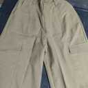 Women's High Waist Cargo Pants with Multiple Pockets Comfortable Flexible Fit Casual Wear Work Hiking (Khaki)