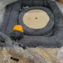 FourFurPets Cat Tree, 39.4-Inch Cat Tower for Indoor Cats, Small Cat Tower with Scratching Post, Multi-Level Cat Condo with Widened Perch for Kittens, Spacious Cave, Dark Gray