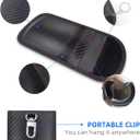 2 Pack Faraday Car Keycase Protective Bag Car rfid Signal Blocking Key Fob Protector Carbon Fiber Security Anti-theft Car Key Pouch Anti-Hacking Case Blocker Car Rfid Key Bag Faraday Cage Protector