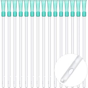 TrelaCo 50 Pcs 10'' Long PVC Replacement Tubings Supplies Tubes Kit 12FR Disposable Cleaning Nozzle Clear Replacements Tube Hose with Flexible Rounded End for Smooth Insert