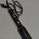 2023 New Negative Ion Hairs Straightener Styling Comb With 5 Temp, 2 In 1 Hair Straightener Brush And Curler, Portable Electric Straightening Comb Heated Hair Brush 10s Fast Heating Anti-Scald (Black)