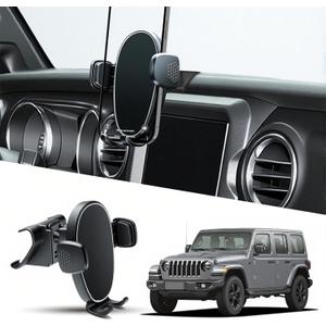 Phone Mount for Jeep Wrangler/Gladiator 2018-2023, Car Phone Holder for Dashboard - 360 Rotatable & Adjustable - Hands Free Cellphone Automobile Cradle, Car Gift for Jeep Wrangler
