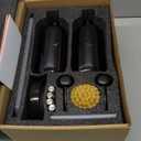 [Luxury] Kitchen Soap Dispenser Set - 16OZ Amber Glass Bottle, Stainless Steel Pump, Instant Dry Tray, Waterproof Labels, Non-Slip Silicone Pad, and Dish Brush | Upgrade for Your Kitchen and Bathroom