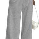 RoseSeek Girl's Baggy Sweatpants Letter Print Elastic Waist Wide Leg Pants Joggers Track Pants Trendy 6Y
