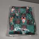 ANGELGGH Family Matching Christmas Onesie Pajamas, Vacation Cute Printed One Piece Pajamas, Xmas Hooded Holiday Sleepwear (Medium, Green Plaid Santa)