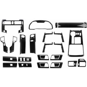 JWWY Interior Trim Kit Auto Interior Dress-Up Kit Decor Set Center Console Gear Shift Dashboard Panel Cover Trim for 2020-2023 Toyota 4runner Interior Accessories, ABS Carbon Fiber 28pcs