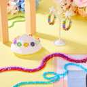 Cheriswelry AB Color Faceted Glass Beads 4x3mm Crystal Glass Loose Spacer Beads Rainbow Beads for Necklace Earring Bracelet Making Christmas Party Decoration (18 Strands, About 2034Pcs)