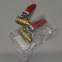 Brass 3/8" NPT Male to 3/8" NPT Female Shut-Off Ball Valve for Water Fuel Air (Pack of 2)