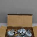 HOLKIE Caster Wheels 3 inch Locking Casters Set of 4, Threaded Stem 3/8" -16 x 1-1/2" (Diameter 3/8", Length 1-1/2") Swivel Heavy Duty Castors Gray