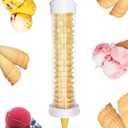 KUNHEWUHUA Ice Cream Cone Dispenser-16L x 3 Dia Plastic Tube with 1.6-2.6ins 2.4-3 ins gasket