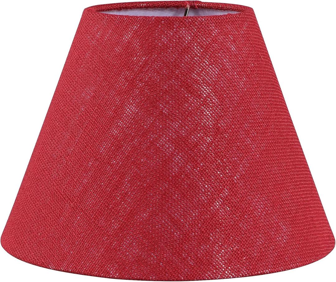 Aspen Creative 32995 Transitional Empire Shape Spider Construction Lamp Shade in Red, (6" x 11 7/8" x 9")