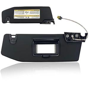 Sun Visor Fit for Jeep Wrangler JR Gladiator 2018 2019 2020 2021 2022 2023 Replace 6BR80TX7AQ with Vanity Light with Makeup Mirror (Right Passenger Side(with Light))