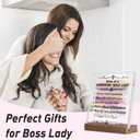 Boss Gifts for Women - Boss Lady Gifts for Women, Bosses Day Leader, Leadership Plaque with Base