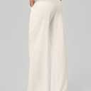 Ewedoos Wide Leg Pants Woman Stretchy Work Dress Pants Women Trendy 2026 Business Casual Outfits Comfort Fit Slacks Trousers, X-Large, Off-white