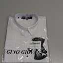 Gino Giovanni Boys Formal Tuxedo Shirt with Bow Tie (14, White)