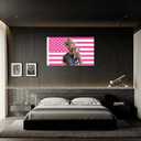 WENWELL Glenn American Flag Tapestry, Pink Powell Cowboy Wall USA Flags, 3x5 Feet, Polyester with Brass Grommets