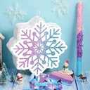 Leitee Pinata Christmas Winter Pinata Pull String Blue Decors for Winter Theme Party Birthday Party Game Supply for Christmas Decorations(Snowflake)