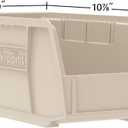Akro-Mils 30230 AkroBins Plastic Storage Bins, Space-Saving Stackable Bins for Garage, Pantry, Craft Organization, 11" x 5" x 5", Clear, 12-Pack