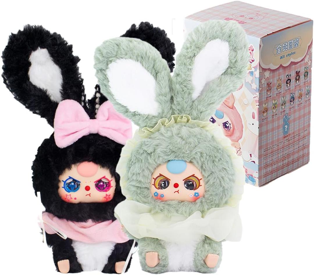 Baby Three Lily Rabbit Town Series 2 Plush Blind Box 1Pc (1 of 12 Possible Styles) Kawaii Cute Blind Box Figures, Random Design Action Figures Collectible Toys Home Decorations