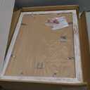 10x14 Picture Frame Set of 4, Made of Glass and Distressed White Wooden Frame, Display 8x12 Pictures with Mat or 30 x 40cm Diamond Painting Art without Mat for Wall Mounting, Gallery Photo Frames