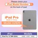 Kidcube for iPad Pro 13 Inch Case M4 2024 - for Women Girls Cute Folio Cover with Pencil Holder Girly Kawaii Fashion Sun Unique Design Rotating Stand for iPad Pro 13 Inch Case 2024 (A2925 A2926 A3007)