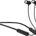 Skullcandy Jib+ Wireless Earbuds, Bluetooth Headphones, Up to 6 Hours Battery, Noise Isolating Fit, Water Resistant, Microphone for iPhone Android, Convenient Collar and 3 Ear Gel Sizes - Black