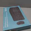 Wireless Keyboard and Mouse Combo, ULSOU 2.4G Full-Sized Ergonomic Computer Keyboard with Wrist Rest and 3 Level DPI Adjustable Wireless Mouse for Windows, Mac OS Desktop/Laptop/PC (Grey)