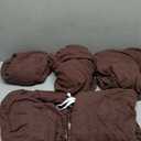 Genina Recliner Loveseat Covers with Console, Stretch Reclining Sofa Covers, 2 Seater Couch Cushion Stripe Jacquard Recliner Slipcovers,Furniture Protector Covers for Pet (Chocolate)