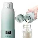 Portable Bottle Warmer Extended Battery Life - Dual Heating Modes for Breast Milk & Water, 17 Ounces, Fast Heating, Ideal for Travel, Outdoor, Baby Shower, Green