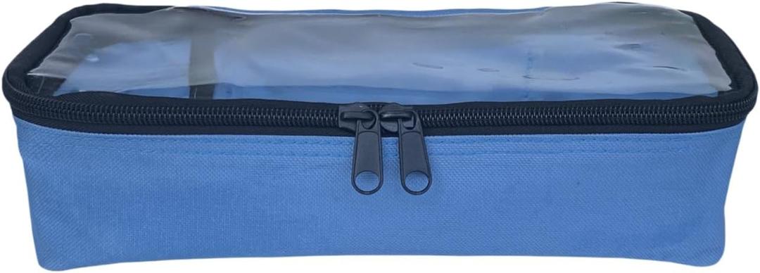 Clear Travel Storage Bag, Heavy Duty Double Zipper Toiletry Organizer, 11.5x5.8x2.9 Inch Leakproof Pouch for Cosmetics, Stationery, Small Accessories (Pack of 3)