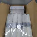 Liacere 350PCS Silver Plastic Plates&Pre Rolled Napkins for 50 Guests - Plastic Dinnerware Sets 100Silver Disposable Plates, 150Silver Silverware, 50Cups and 50Napkins for Wedding&Party