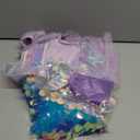 Little Girls Princess Mermaid Costume for Girls Dress Up with Accessory for Christmas Birthday Party Supplies (5-6 Years, Bling-rainbow)