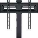 Height Adjustable TV Stand for 32-70 Inch TVs, Tempered Glass Base with Cable Management & VESA Mount, Black