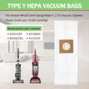 10 Pack Type Y HEPA Vacuum Bags Replacement Compatible with Hoover Type Y, Z, YZ HEPA bag 4010100Y, AH10040, 902419001, 4010801Y