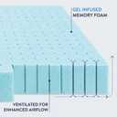Best Price Mattress 3 Inch Ventilated Memory Foam Mattress Topper, Cooling Gel Infusion, CertiPUR-US Certified, Dorm Essentials, Full