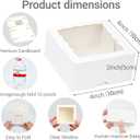 40 Pack White Bakery Boxes 4x4x2 Inches Cookies Boxes Mini Bundt Cake Boxes Pie Boxes Cinnamon Roll Treat Boxes Chocolate Truffle Boxes Party Wedding Favor