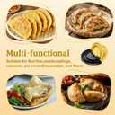 2 x 3-in-1 Tortilla Sealer - Adjustable Size For 6"-8-10" Crust,Detachable Tortilla Sealer Leak-proof Shark Tooth Design Dishwasher Safe, Suitable for Burritos,Dumplings,Pancakes (Yellow) (Yellow)