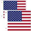 2PCS American Flags for Whip Lights or Antenna Flag Poles, Whip Light American Flags for UTV ATV Can-Am Polaris RZR SXS (16.3" x 12")