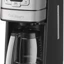 Cuisinart Automatic Grind & Brew 12-Cup Coffee Maker with Blade Grinder, Programmable Coffee Machine Glass Carafe with 1-4 Cup Setting, Brew Pause, Grind-Off Option, DGB-400NAS, Black/Stainless Steel