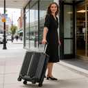 Front Pocket Carry On Luggage 22x14x9 Airline Approved,Graphite, 20 Inch