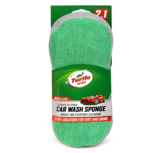 Turtle Wax Car Wash Sponge, Scratch-Free, Multi-Use, 2 in 1