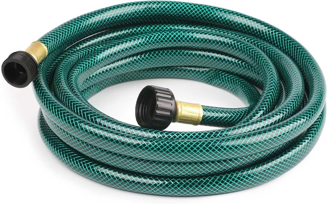 Outdoor Garden Hose No Kink: Flexible and Leakproof - 15 FT 1/2 Inch Water Hoses with GHT Fittings for Women (Green)