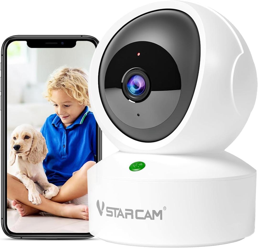 VSTARCAM 2K QHD Security Camera Indoor, Room Camera Baby Monitor 360 for Home Security, WiFi Camera with 2.4 GHz Wi-Fi, One-Touch Call, Smart Motion Tracking, IR Night Vision 05